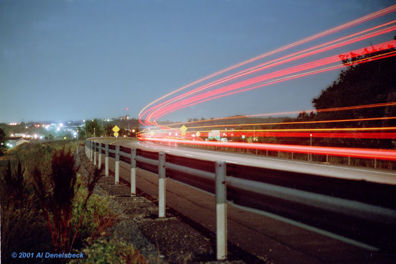 truck lights time exposure