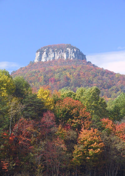 Pilot Mountain, NC in fall colors