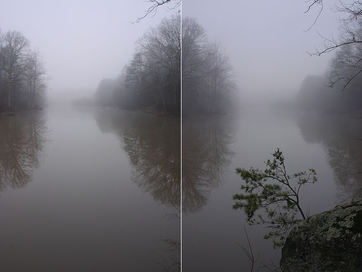 foggy morning comparison shot