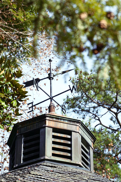 weathervane in garden