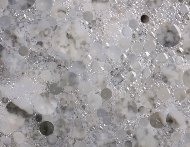 surreal bubbles in pan