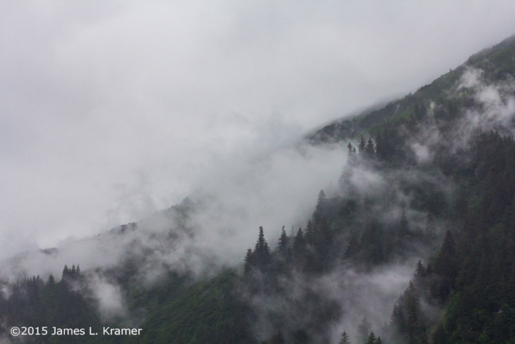 mist on the mountainside, Juneau, Alaska