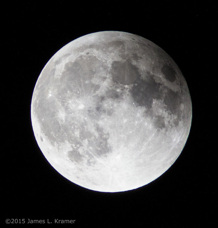 Lunar eclipse 9/27/15 nearly exited penumbral shadwo