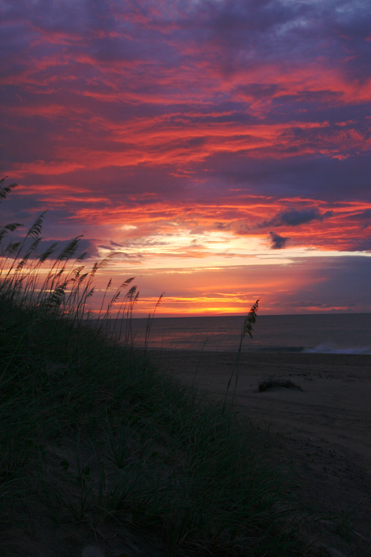 sunrise colors at Avon NC