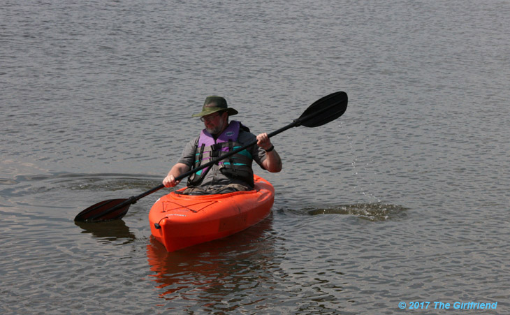 The "author" looking dashing in his intrepid whitewater excursion