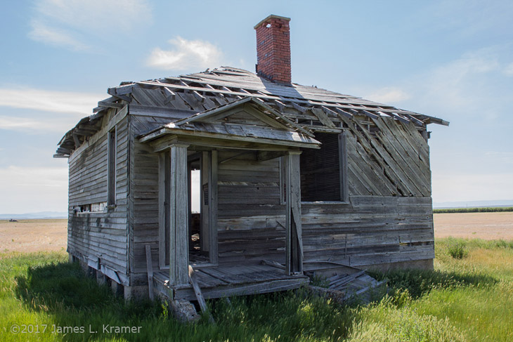 ancient schoolhouse near Denton, Montana by James L. Kramer