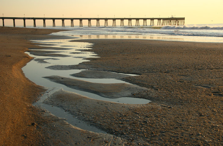 tidal pool and channel, Wrightsville Beach NC