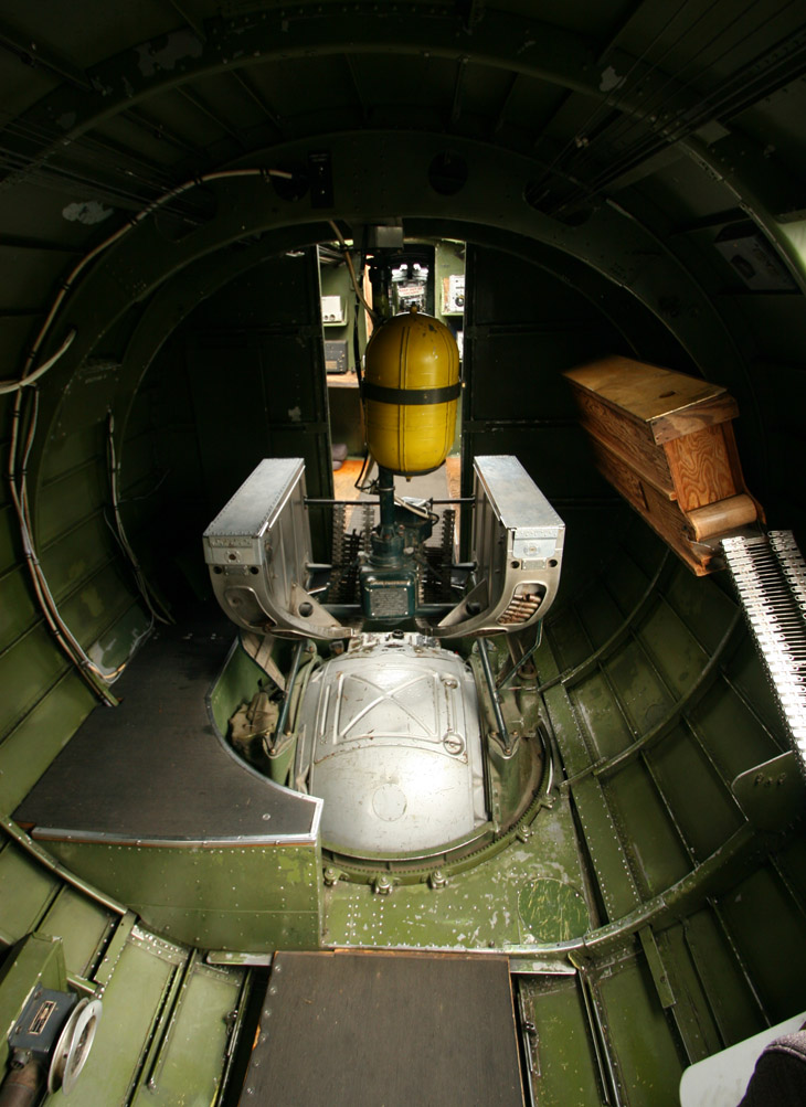 interior view of ball turret of Collings Foundation's B-17G "909"