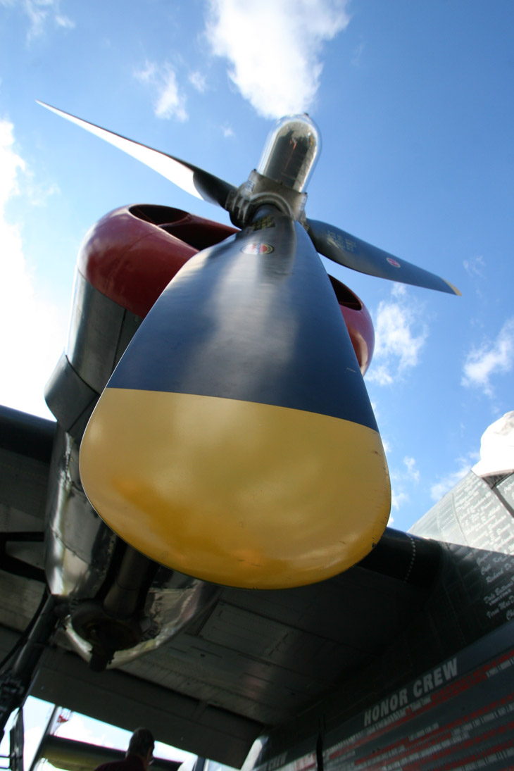 abstract propeller view of B24J Liberator "Witchcraft"