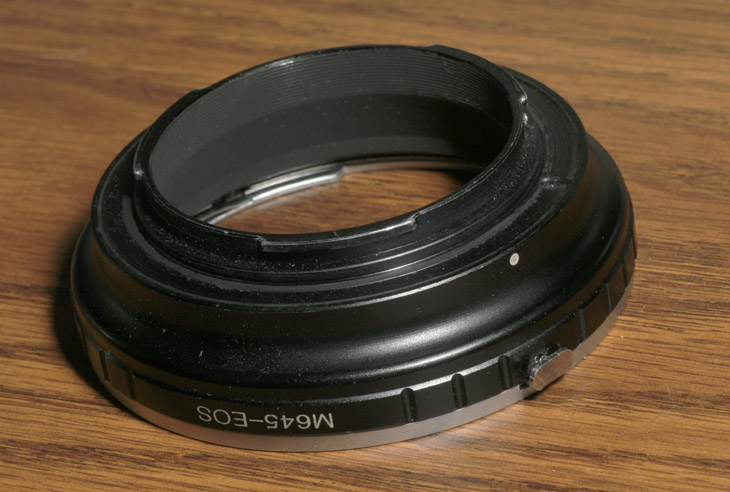dedicated adapter for M645 lenses to EOS bodies