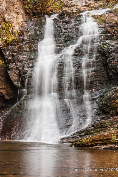 Lower Cascade Falls at Hanging Rock State Park by James L. Kramer