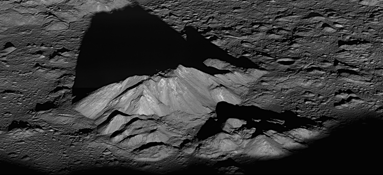 central peak of Tycho crater from Lunar Reconnaissance Orbiter