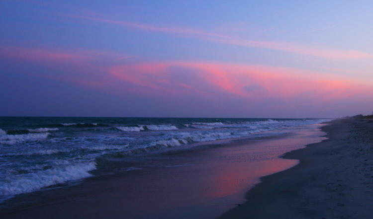 North Topsail Beach just after sunset