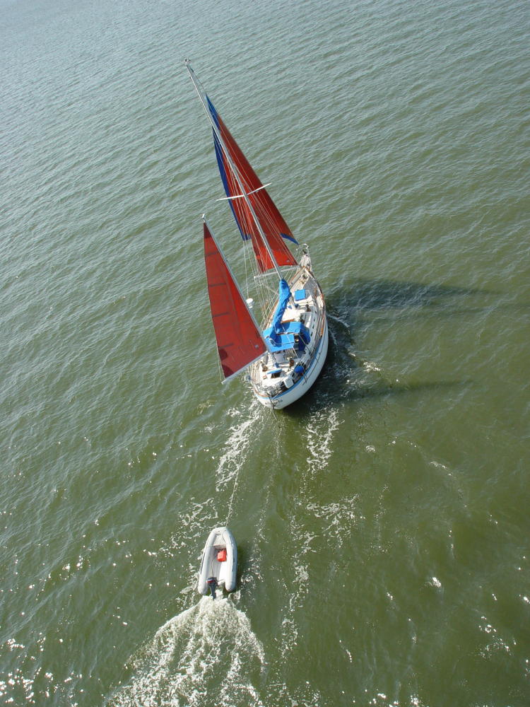 sailboat from Eau Galllie causeway