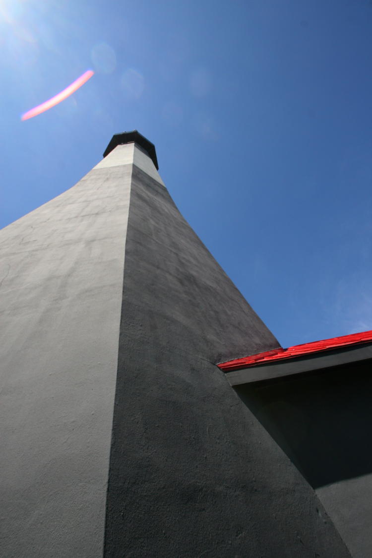 Tybeee Island lighthouse Georgia from below