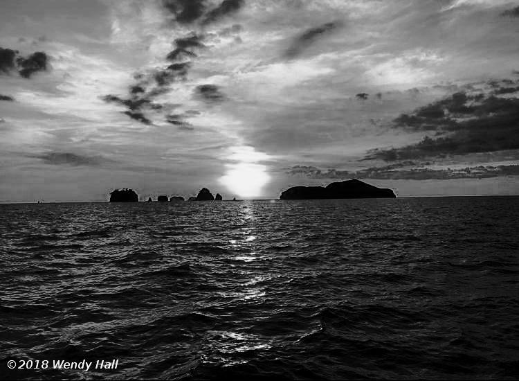 sunsaet islands shot in tweaked greyscale, by Wendy Hall