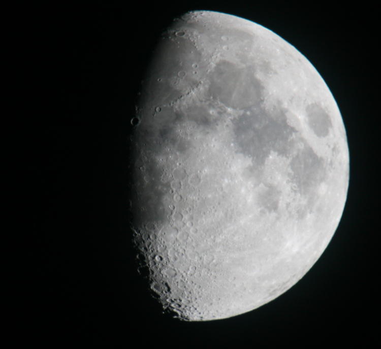 waxing gibbous moon with Copernicus at terminator