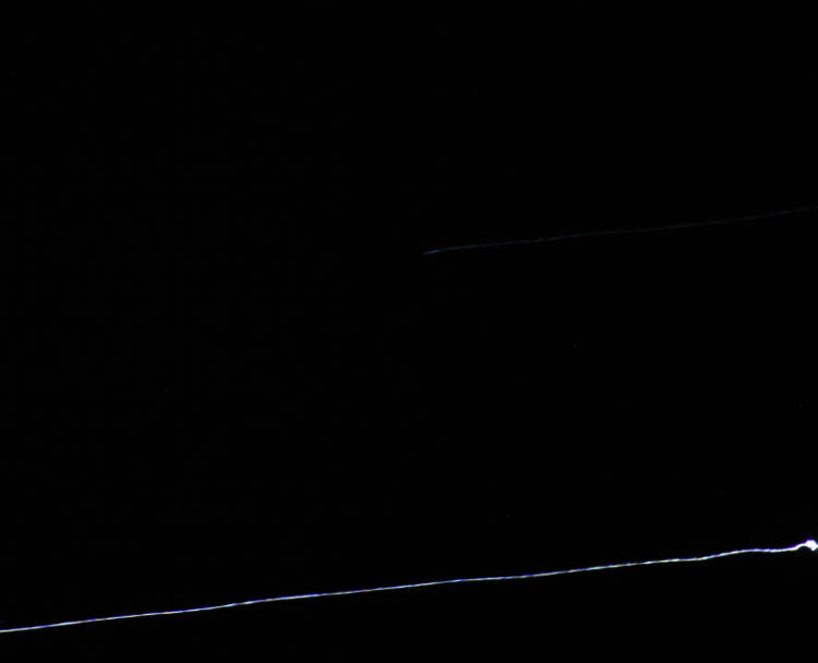 streak of Sirius during panning, showing scintillation