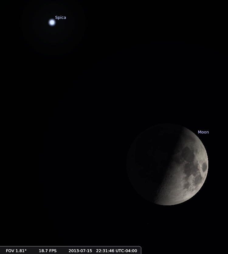 screenshot from Stellarium program from same date identifying bodies in previous image