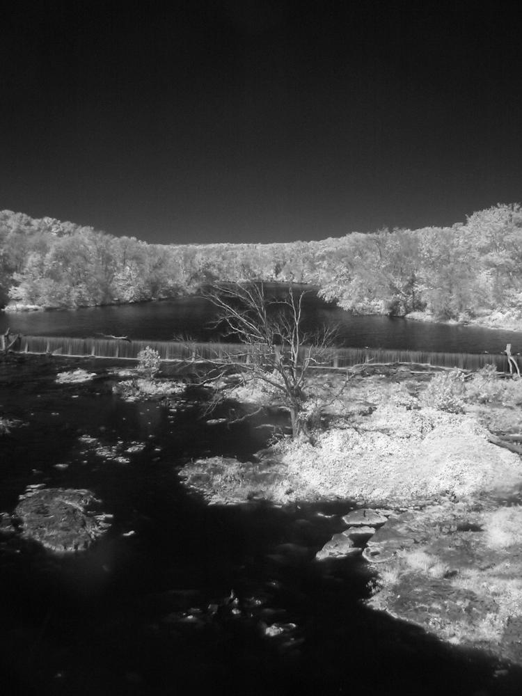 Haw River in Bynum NC in infra-red