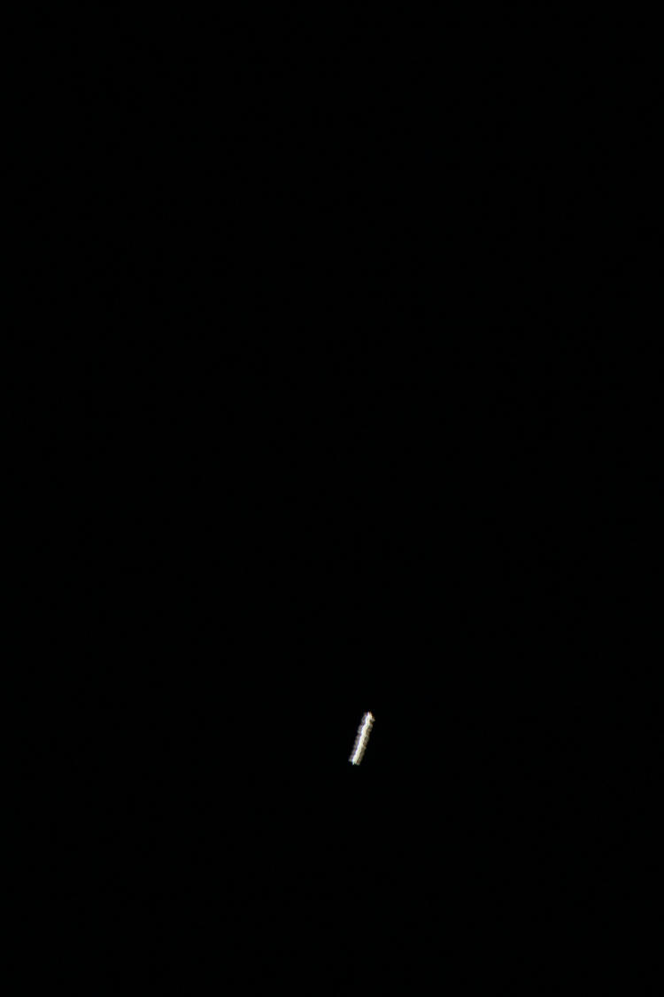 full frame of ISS passing