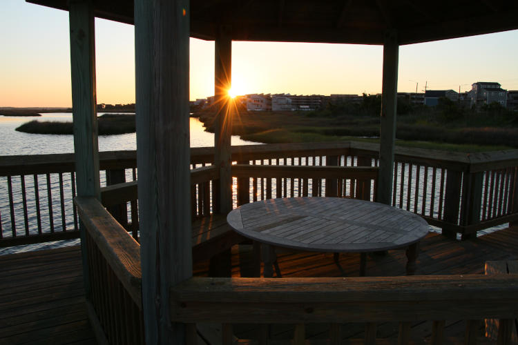 gazebo at sunrise on North Topsail Beach, NC