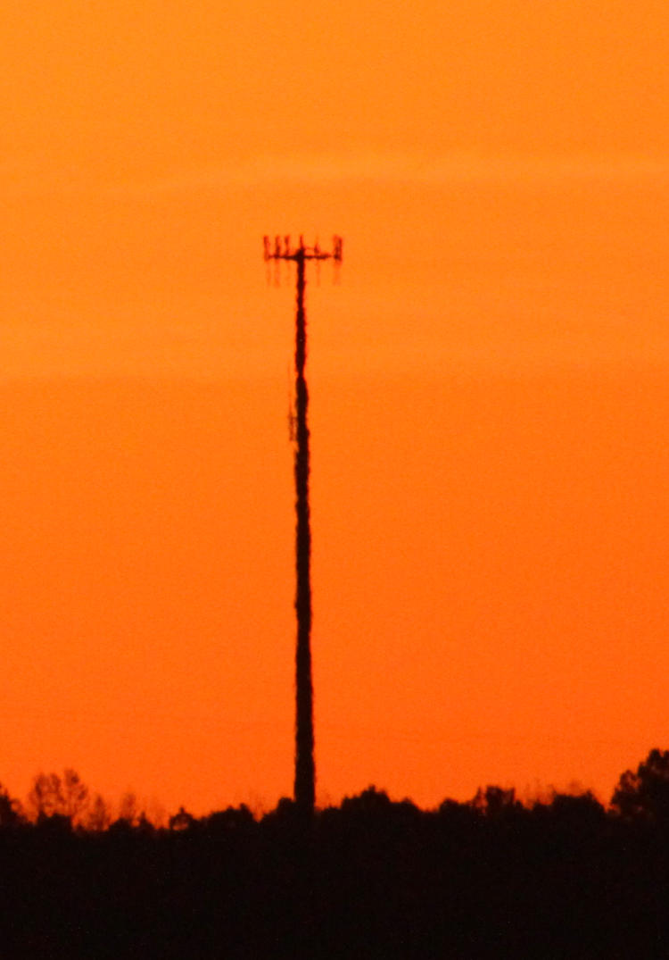 atmospheric distortion on distant cell tower