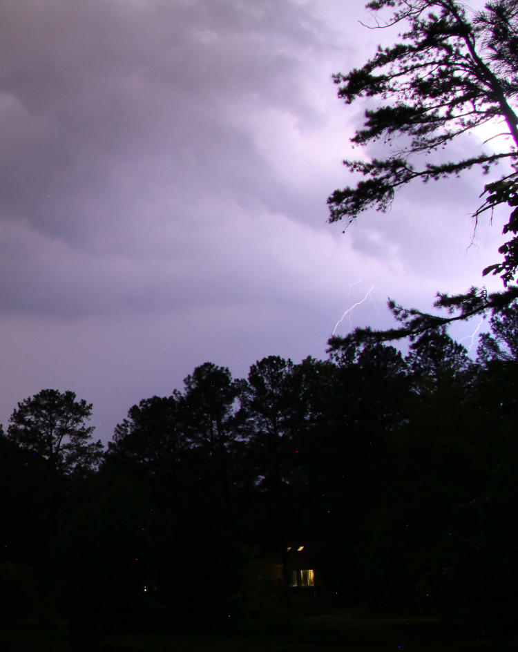 lightning strike just outside of the frame