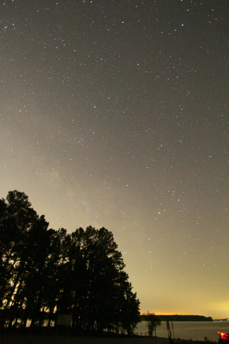 trace meteor if Milky Way time exposure