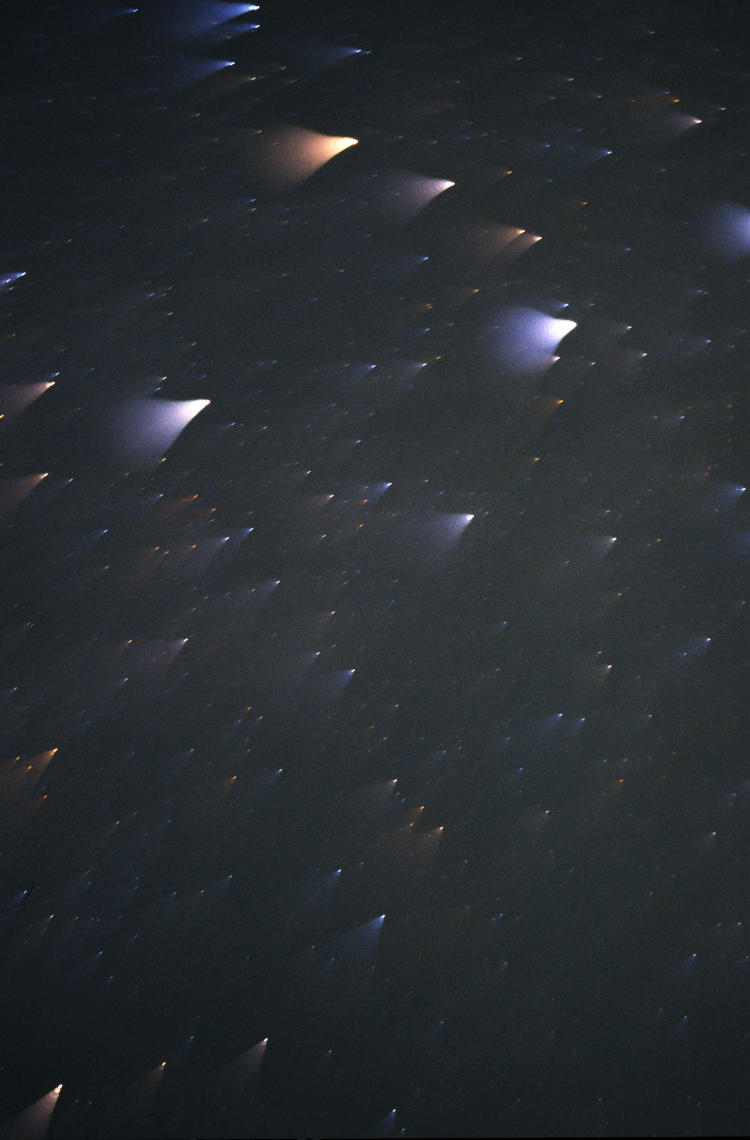 long exposure star trails going slowly defocused