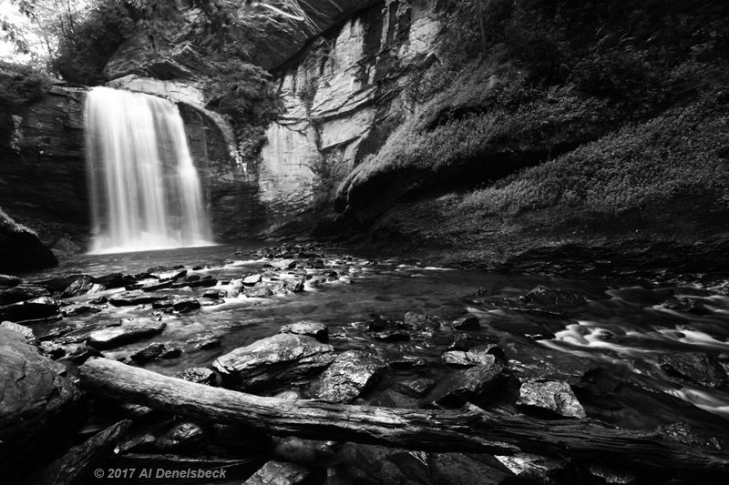 Looking Glass Falls monochrome