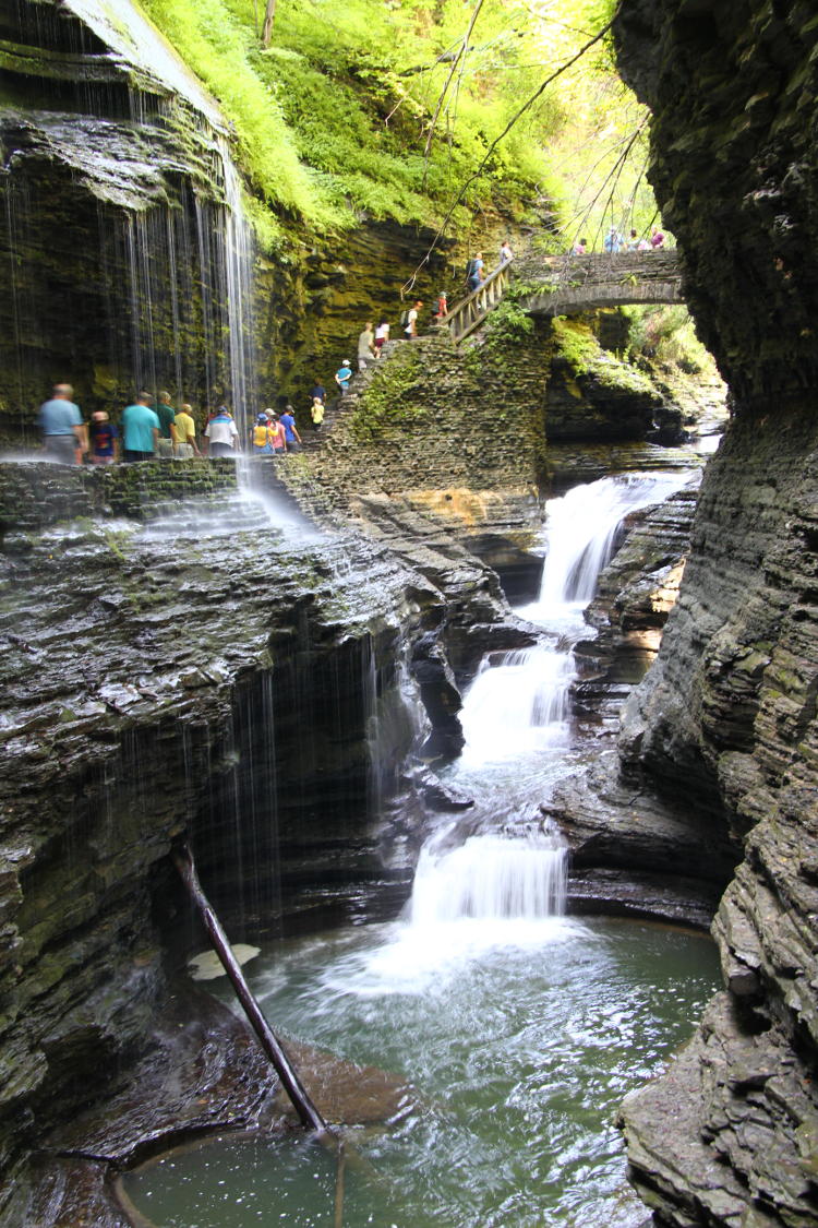 tourists at Watkins Glen, New York