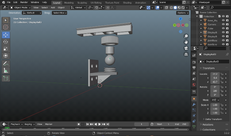 Blender illustration of 3D printing model