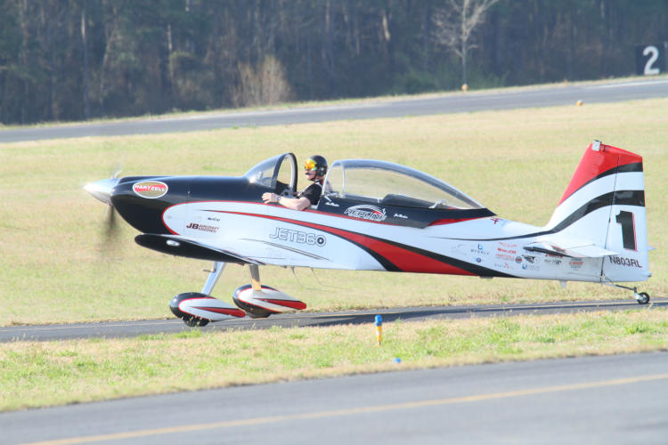 Vans RV-4, possibly, on taxiway of Johnston Regional Airport, NC