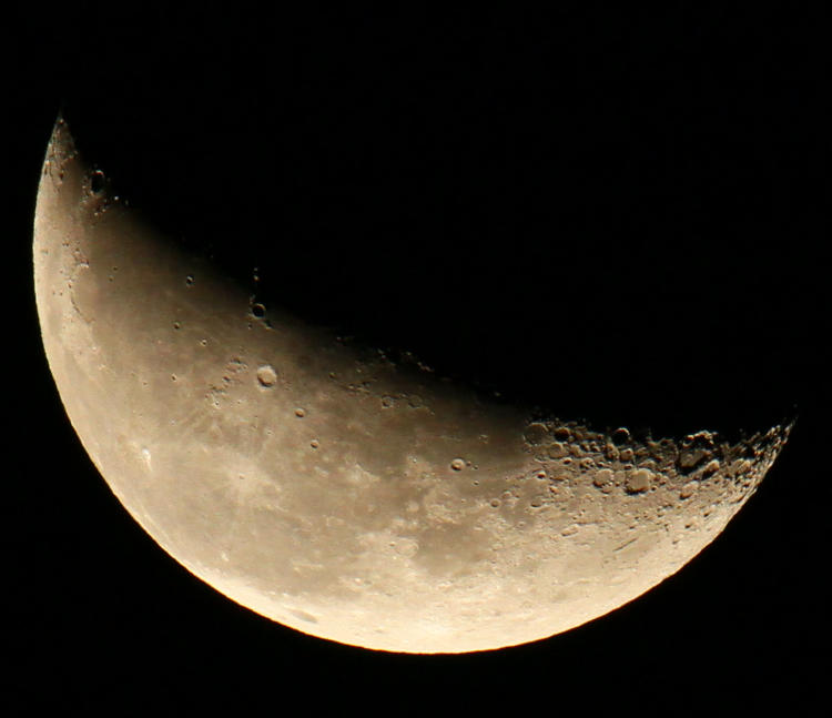 waning crescent moon