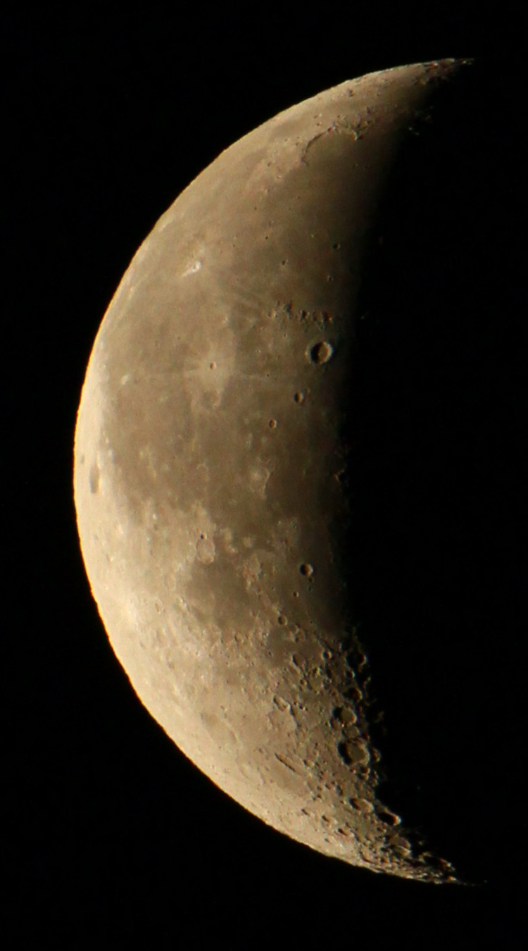 waning crescent moon the following morning