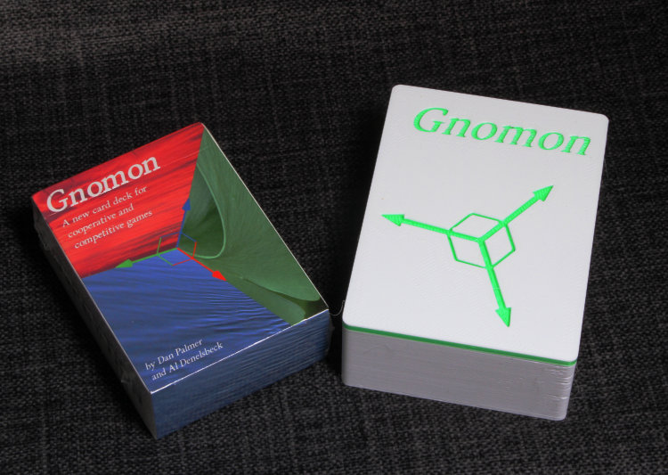 Gnomon card deck and 3D-printed hard case