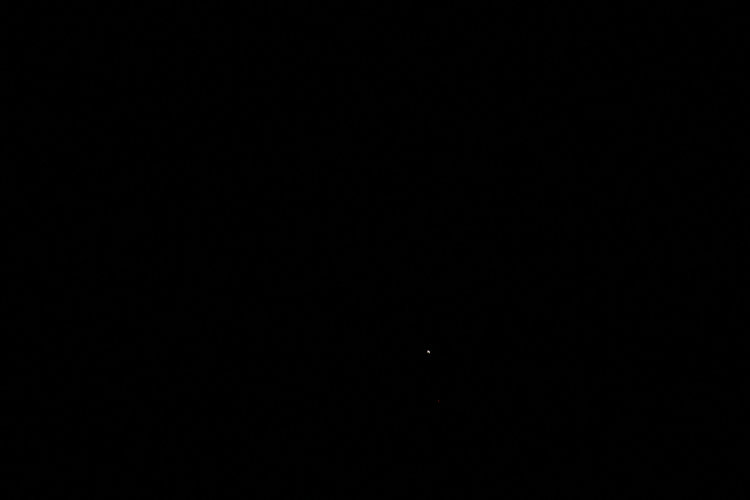 full-frame shot of ISS in flight at 600mm focal length