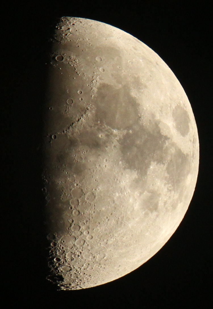 first quarter moon with no ISS in sight