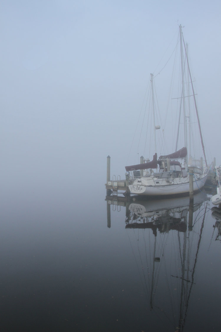 heavy fog on Pamlico Sound