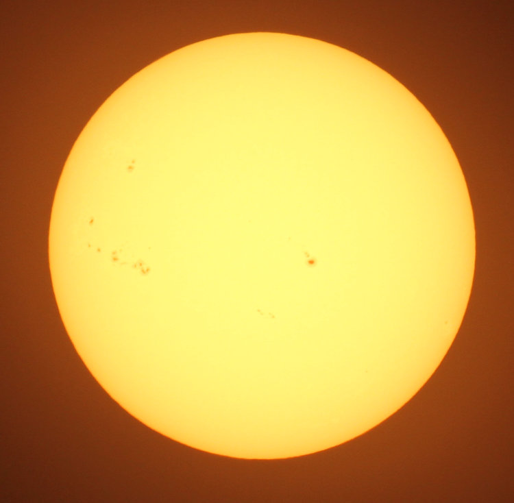 sunspots late afternoon August 27 2025