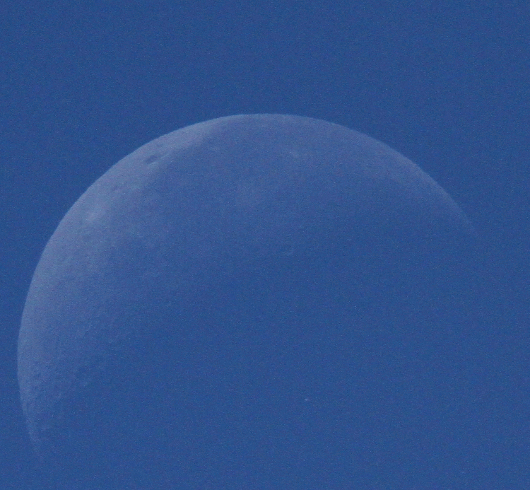 animated gif of Tiangong space station transiting moon during daylight
