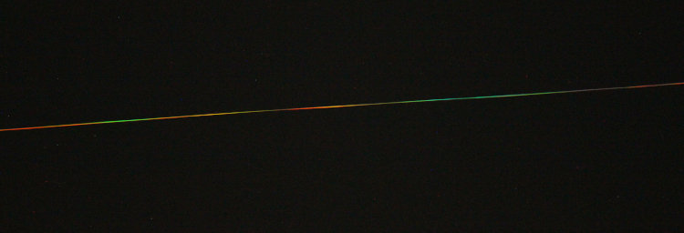scintillation of Arcturus captured by panning during time exposure, 600mm