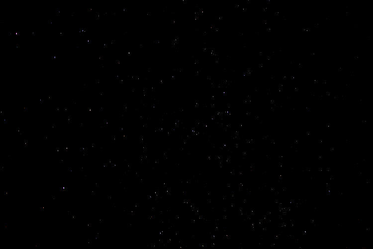 view of western sky tweaked to appear closer to naked eye view