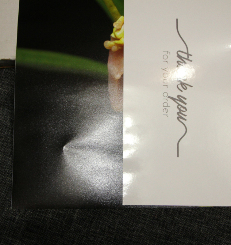 comparison of two Winkflash prints supposedly both done on 'glossy' paper