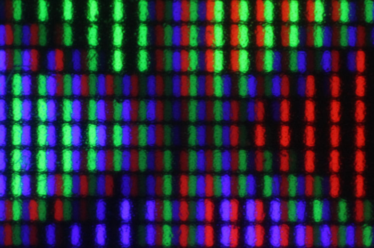 curious bar matrix of green, blue, and red