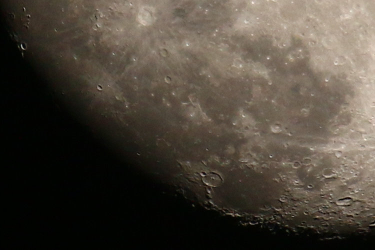 portion of waxing gibbous moon from March 29, 2026