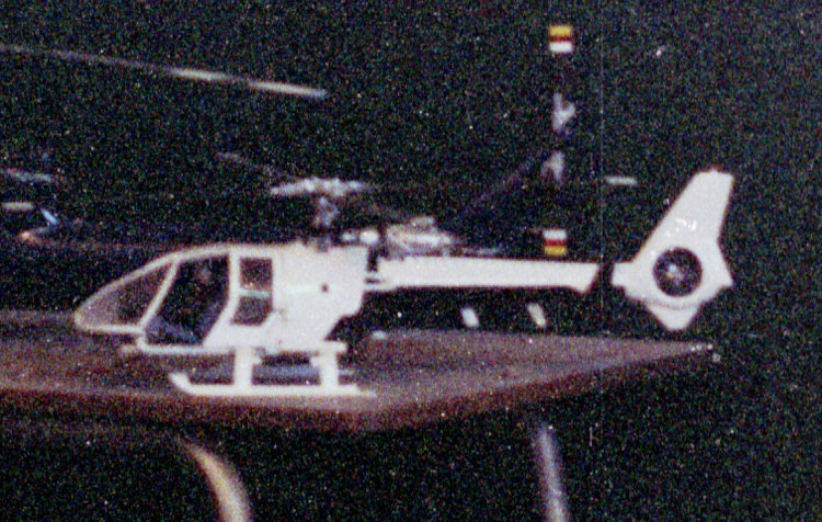 1/24 scale scratchbuilt model kit of custom turbine helicopter resembling EC-120