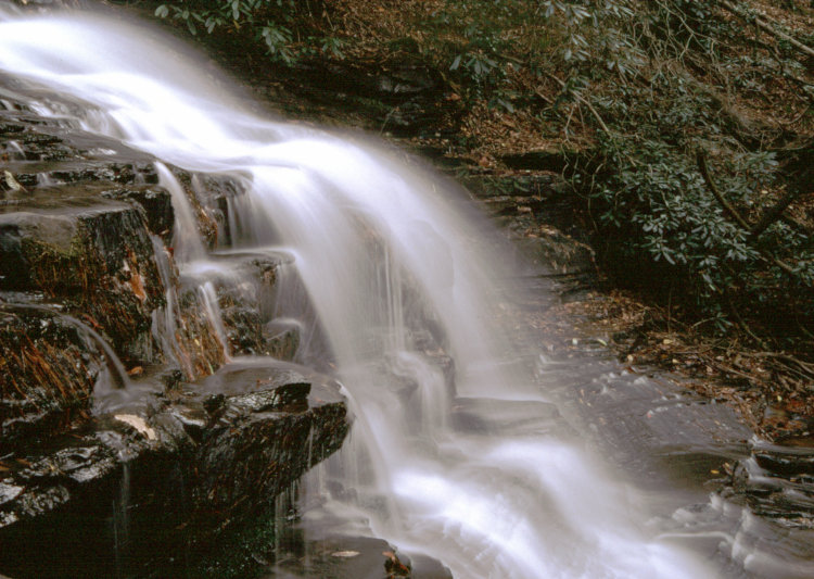 time exposure of lower concourse on Minnehaha Falls, GA