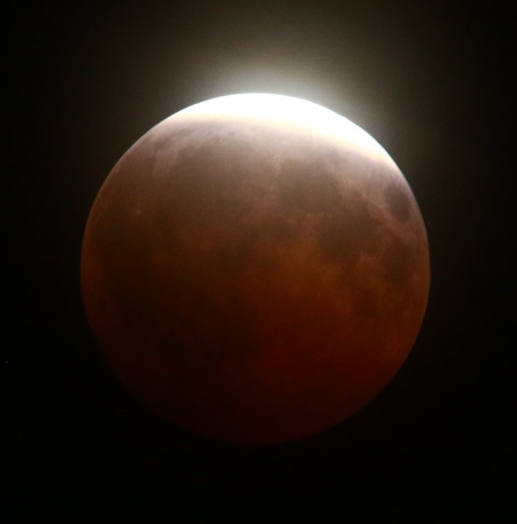 partial lunar eclipse of August 27/28, 2026 as it neared peak